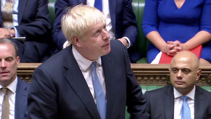 Nový britský premiér Boris Johnson během svého prvního vystoupení v dolní komoře parlamentu