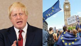 Boris Johnson se pustil do Britů, kteří protestují proti brexitu.