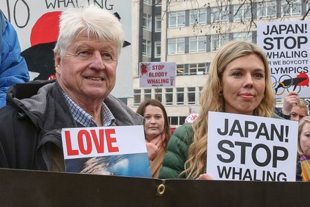 Carrie Symondsová a Stanley Johnson.