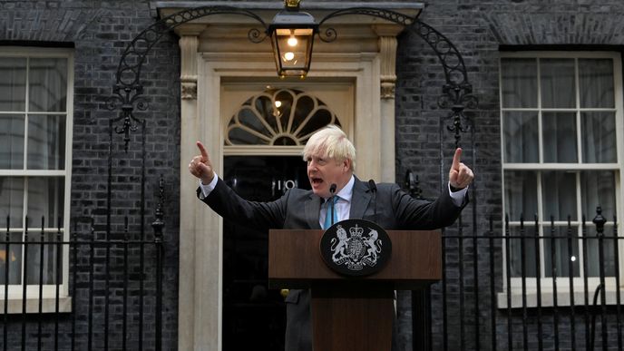 Loučení Borise Johnsona s Downing Street 10 (6.9.2022)