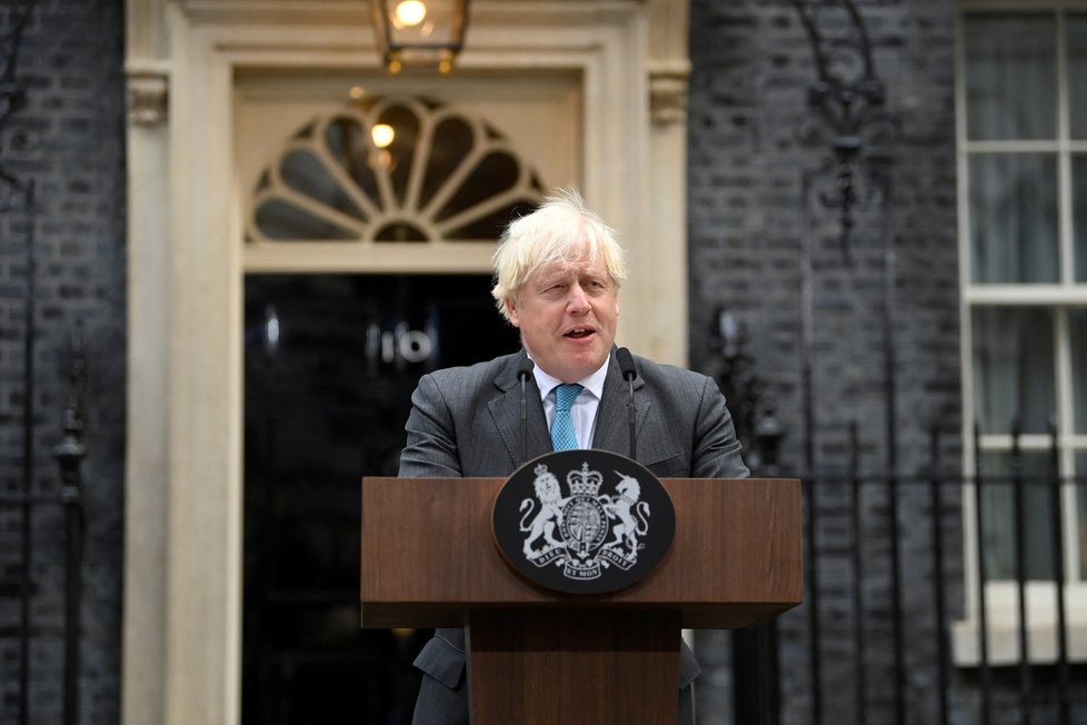 Loučení Borise Johnsona s Downing Street 10 (6.9.2022)