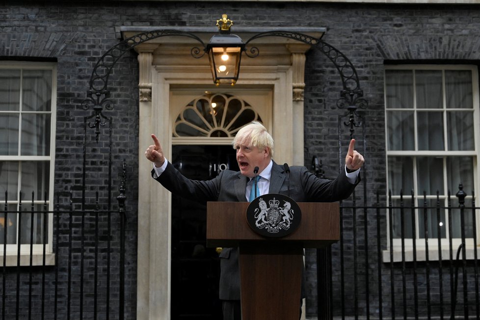 Loučení Borise Johnsona s Downing Street 10 (6.9.2022)