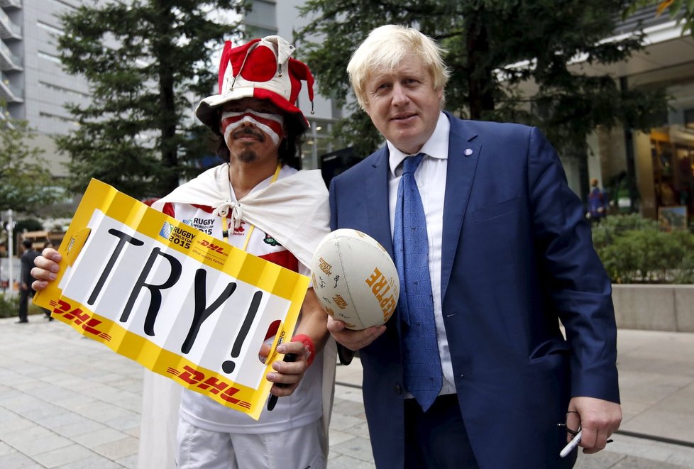 Boris Johnson s fanouškem.