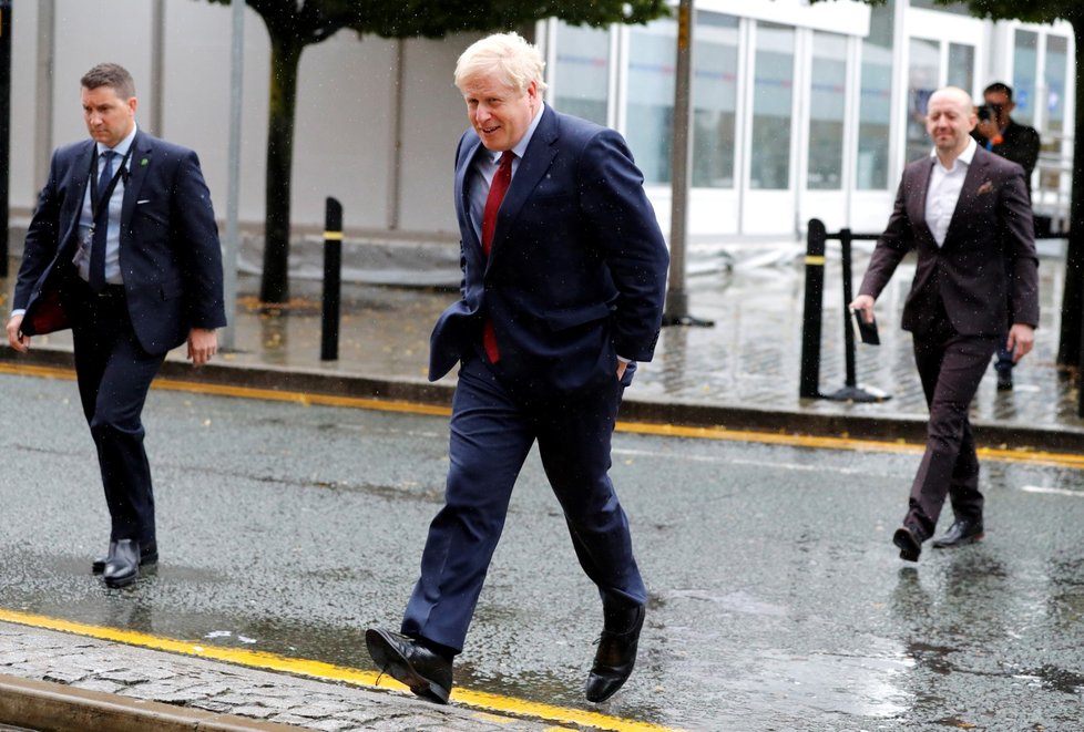 Britský ministerský předseda Boris Johnson na konferenci britské Konzervativní strany v Manchesteru (1. 10. 2019)