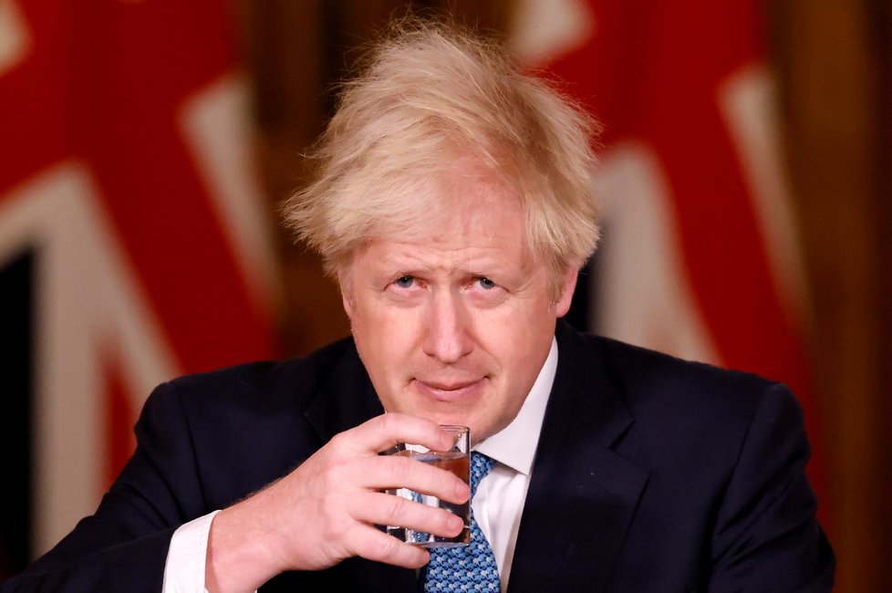 Britský ministerský předseda Boris Johnson (21. 12. 2020)