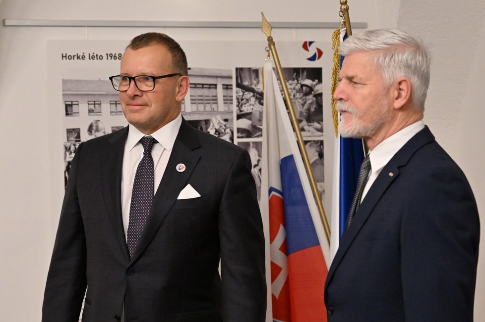 Prezident Petr Pavel na Slovensku: Setkání s předsedou parlamentu Borisem Kollárem (14.3.2023)