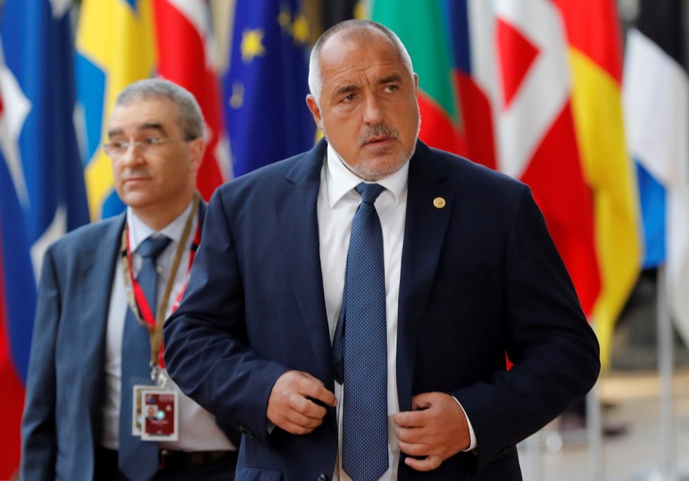 Bulharský premiér Bojko Borisov na summitu v Bruselu.