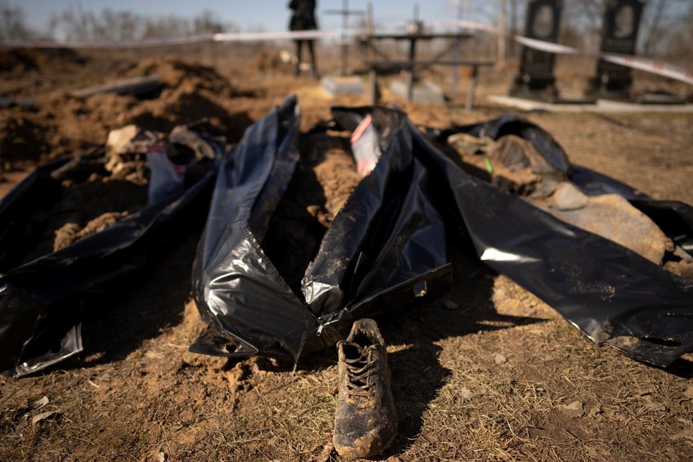 Boroďanka, Kyjevská oblast: Exhumace civilistů zabitých skoro před rokem (2. 3. 2023)