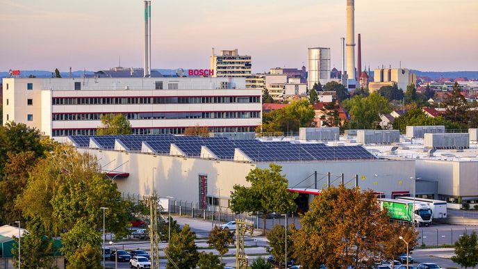 Závod Bosch v Norimberku. Závod Bosch v Norimberku.