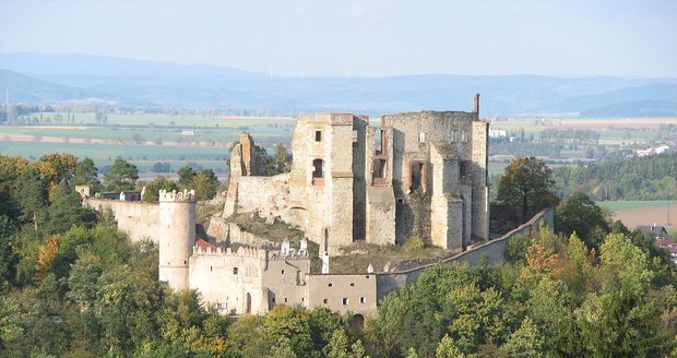 Zřícenina boskovického hradu je jedním z turistických taháků.