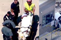 Taxík najel do lidí u mezinárodního letiště v Bostonu: Deset zraněných