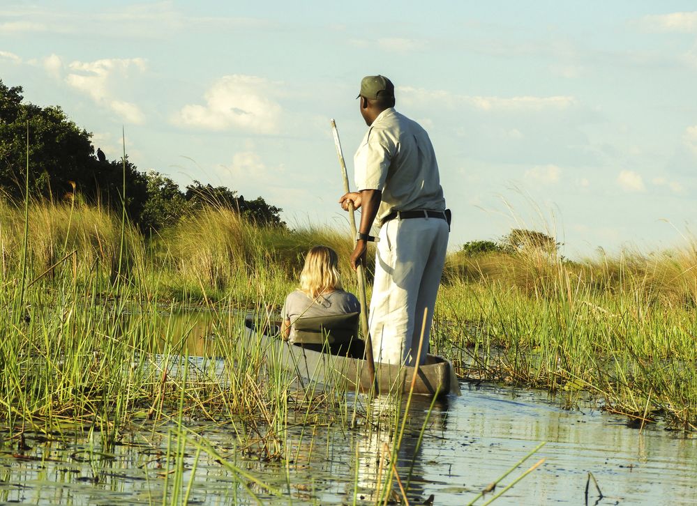 Takhle to vypadá v deltě řeky Okavango v Botswaně
