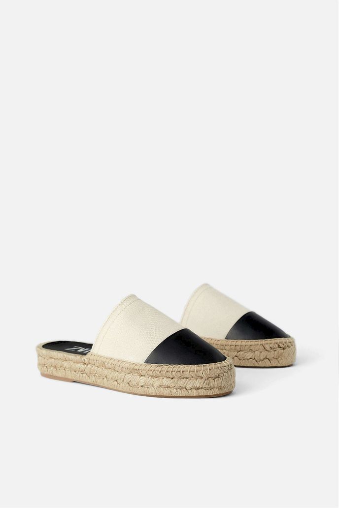 Pantofle ve stylu espadrilek, Zara, 799 Kč Pantofle ve stylu espadrilek, Zara, 799 Kč