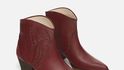 Kožené kotníčkové boty cowboy s výšivkami, Zara, 2799 Kč