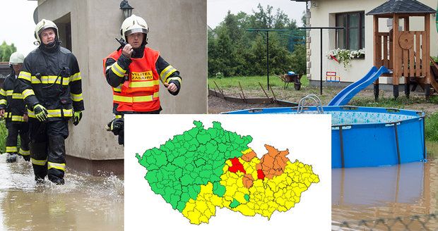 Děti evakuovali z tábora, velká voda zahrozila v řadě krajů. Sledujte radar Blesku