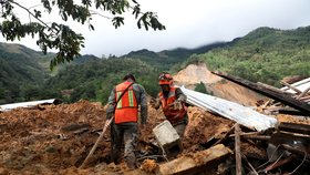 Škody po tropické bouři Eta, která se prohnala Střední Amerikou.