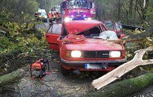 Bouře Grischa s vichrem o rychlosti až 180 km/h: 500 000 domácností bez proudu! V Mostě to zbořilo kostel!