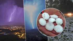 V Česku řádily bouřky i kroupy. Takto zachytil blesky na Teplicku fotograf Milan Stryja.