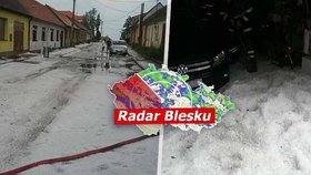 Po supertropech udeřily silné bouřky! 30 cm krup na Znojemsku i vytopené domy, sledujte radar Blesku