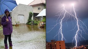 Meteorologové opět varují před přívalovými dešti a bouřkami