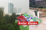 Do Prahy se vrátily bouřky i 18.8.2020 (vlevo). Hrozí opět i přívalové deště jako v Pertolticích pod Ralskem (vpravo)