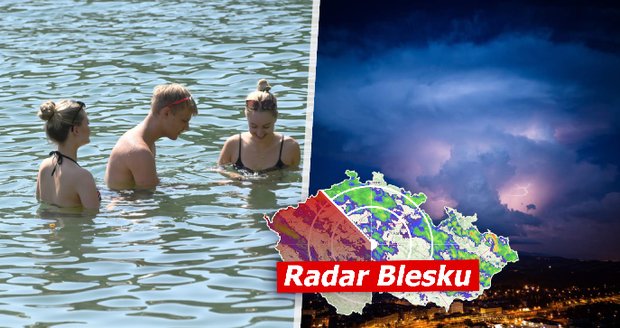 Česko se dusí vedrem! Teploty vystoupají k 35 °C, přijdou i bouřky. Sledujte radar Blesku