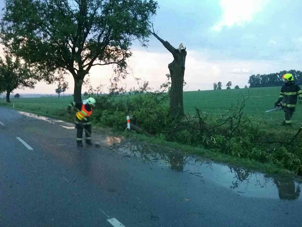 Bouřky zpustošily krajinu.