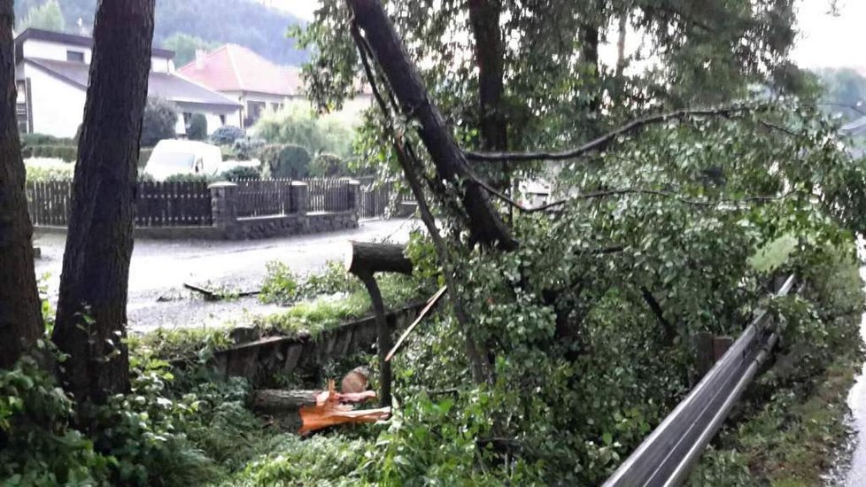 Na Blanensku se hasiči opět zapotili při odstraňování popadaných stromů.