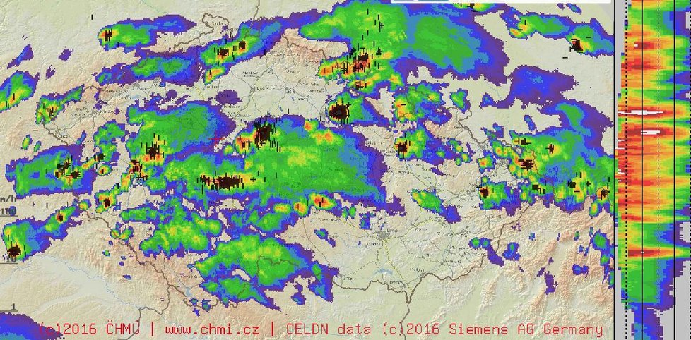 Sobota 28. 5. a bouřková situace okolo 15 hodiny