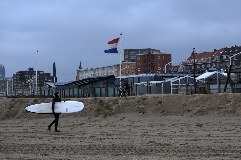 Bouřka Eunice v Nizozemí (18.2.2022)