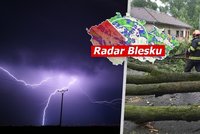 Supercela se prohnala jižní Moravou: Hasiči mají kvůli bouřkám plné ruce práce. Sledujte radar Blesku