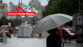 Na Česko udeřily silné bouřky a kroupy. Hrozí i supercely, sledujte radar Blesku