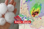 Bouřky na jihu Česka přinesly obří kroupy (14.8.2023)
