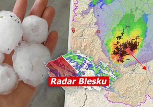 Jih Česka zasypaly obří kroupy, sledujte radar Blesku. A čeká nás tropický týden. Bude až 34 °C