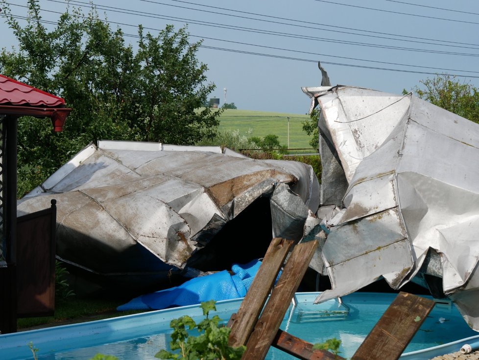 Následky řádění bouřek na Opavsku (21.6.2023)