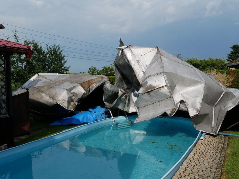 Následky řádění bouřek na Opavsku (21.6.2023)