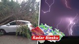 Česko bičují silné bouřky. Přinesou vichr, hrozí i povodně, sledujte radar Blesku