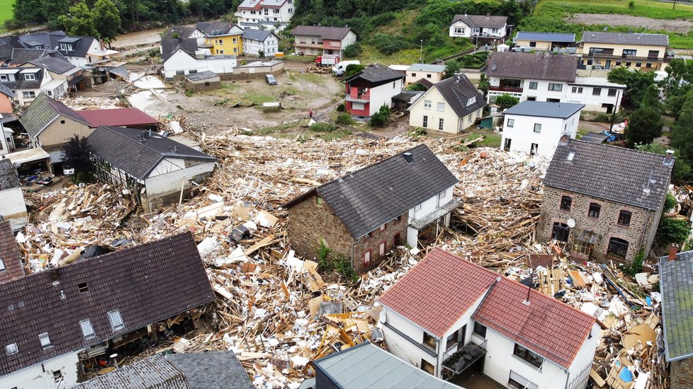 Silné bouřky a záplavy v Německu (15.7.2021)