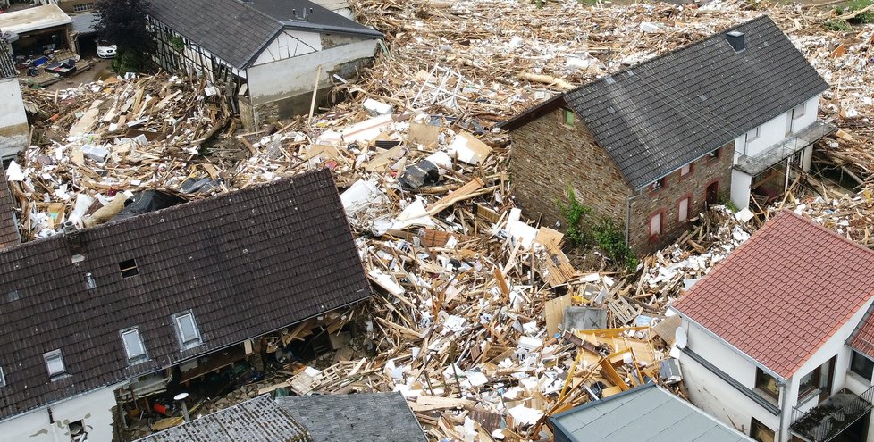 Silné bouřky a záplavy v Německu (15.7.2021)