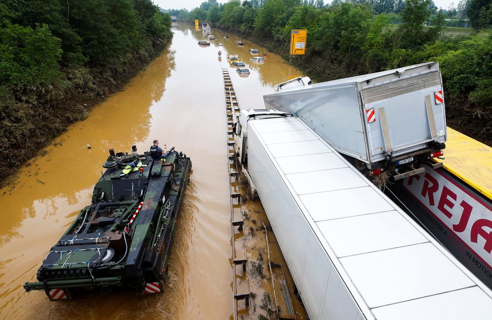 Následky ničivých bouřek v Německu (17.7.2021)