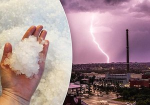 Meteorologové varují Česko před bouřkami a kroupami.