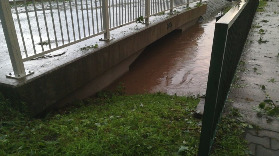 Olomoucký kraj zasáhly silné bouřky s přívalovým deštěm. (13. 6. 2019)