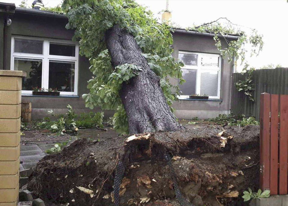 Bouřky udeřily v Olomouckém kraji, hasiči likvidovali jejich následky. (16. 6. 2019)