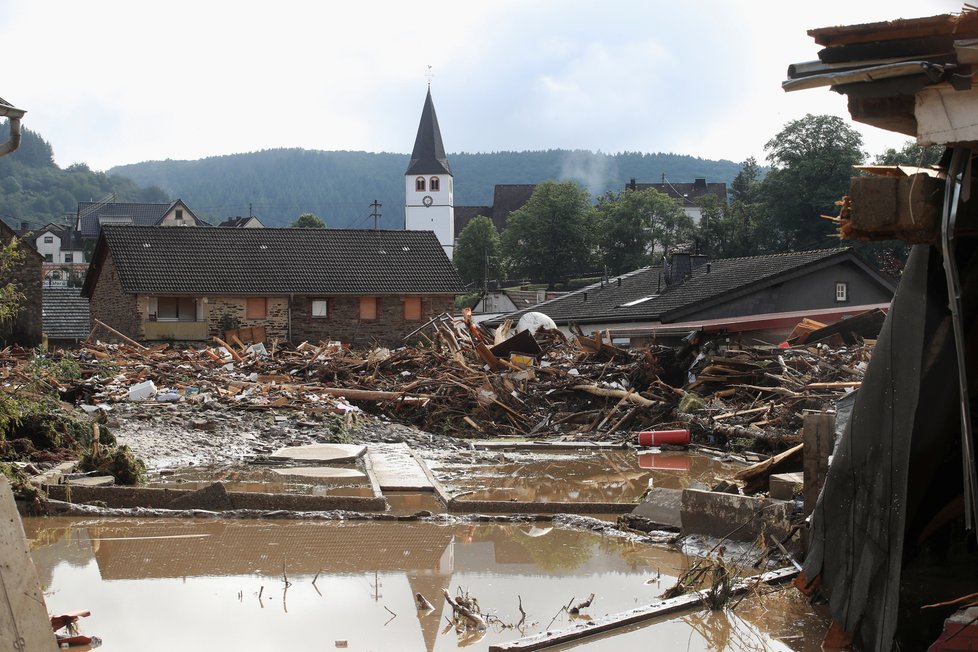 Silné bouřky a záplavy v Německu (15.7.2021)