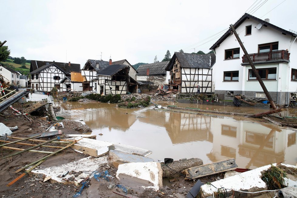 Silné bouřky a záplavy v Německu (15.7.2021)