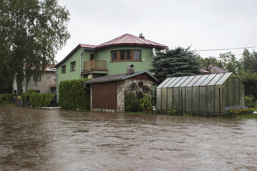 Blesková povodeň zatopila Herálec