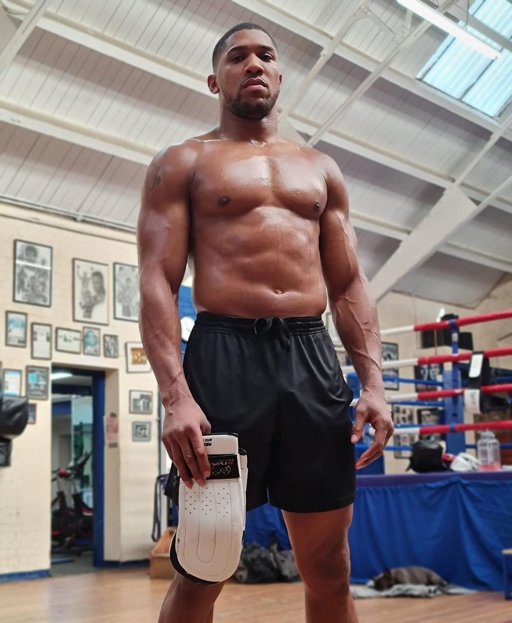 Boxer Anthony Joshua během příprav na další souboj