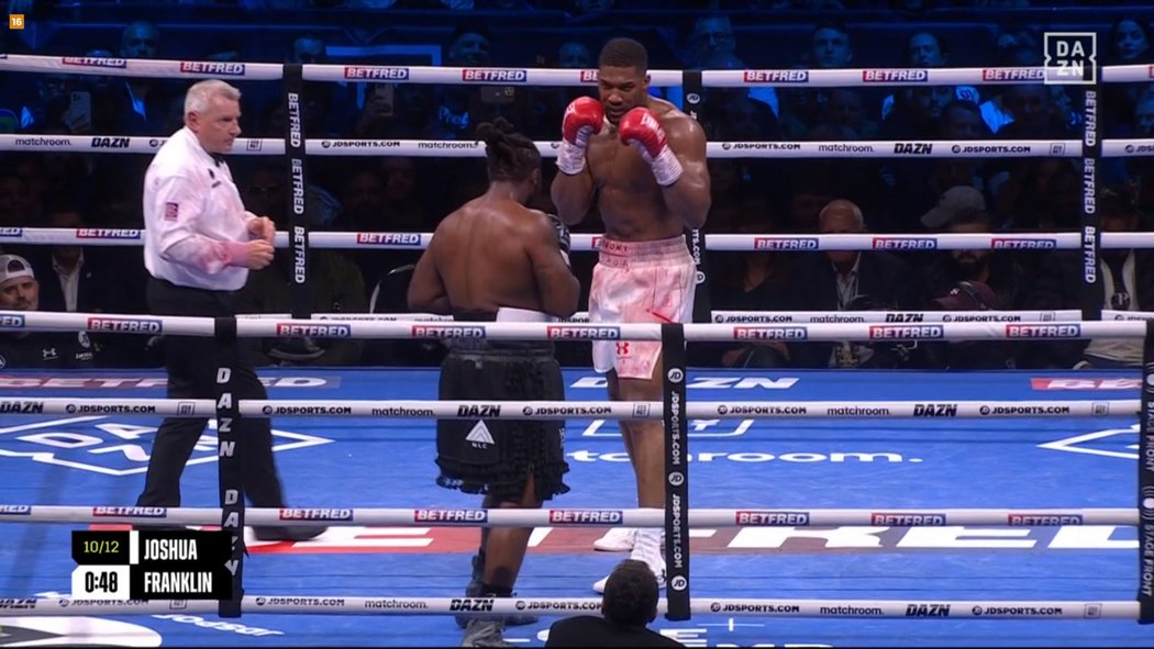 Britský boxer Anthony Joshua porazil Američana Jermaina Franklina na body