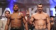 Anthony Joshua a Vladimir Kličko na vážení před velikým duelem