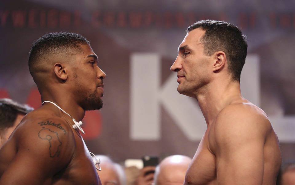 Anthony Joshua a Vladimir Kličko tváří v tvář